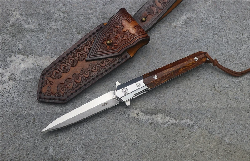 Складной шарикоподшипник Arthur small sword M390 с железной деревянной ручкой, многофункциональные инструменты для охоты и повседневного использования