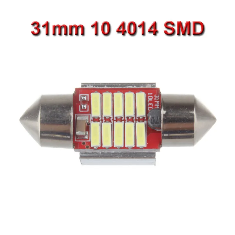 31mm Супер яркий высокое качество 4014 SMD 12 Светодиодный s C5W гирляндная шина Canbus купол чтения белый автомобиль Светодиодный лампочки нет ошибок 12 V 24 V 31/36/39/41 - Испускаемый цвет: 31mm
