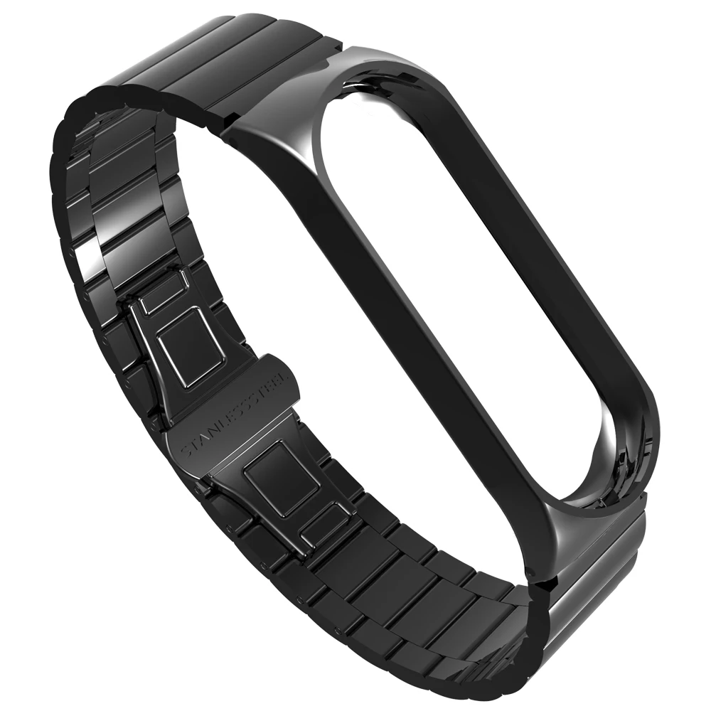 Hangrui mi band 4 ремешок металлический браслет для Xiaomi mi 4 ремешок Безвинтовой браслет из нержавеющей стали mi Band 4 банда4 наручные смарт-браслет