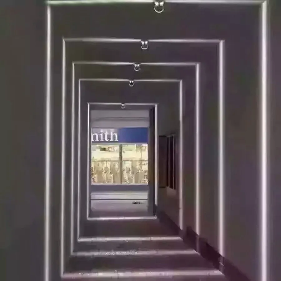 Thrisdar 360 градусов 10 Вт RGB светодиодный оконный порог дверь рамка настенный светильник с удаленным отельным KTV коридор прохода луч линии стены лампы
