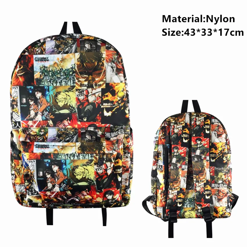 Нейлоновый рюкзак Эрена джейгера из аниме атака на Титанов школьный ранец для