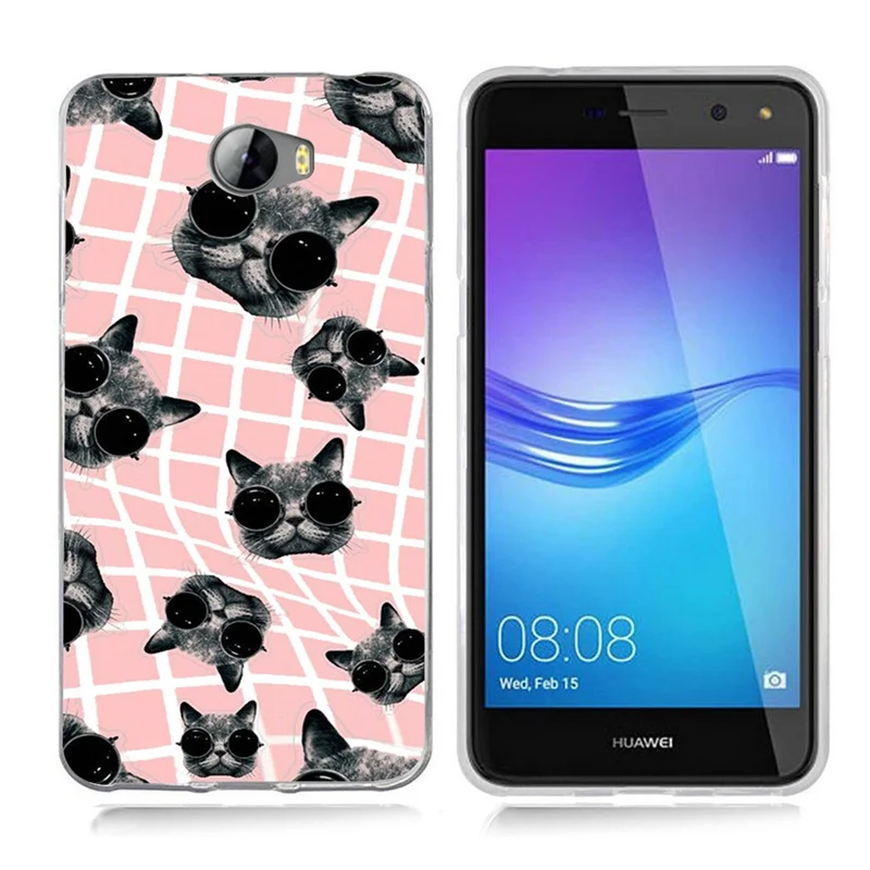 Чехол для Huawei Y5 ii Y5ii чехол/5A LYO-L21/Y6 II компактный ТПУ цветной мягкий чехол с