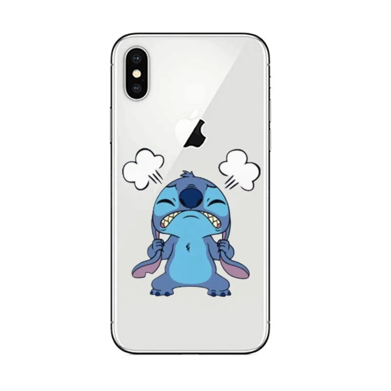 TPU Lilo Ститч чехол для телефона милый мультяшный Мягкий ТПУ силиконовый чехол для apple iPhone 6 6S SE 5 5S 7 8 Plus X XR XS MAX Модный чехол - Цвет: TPU