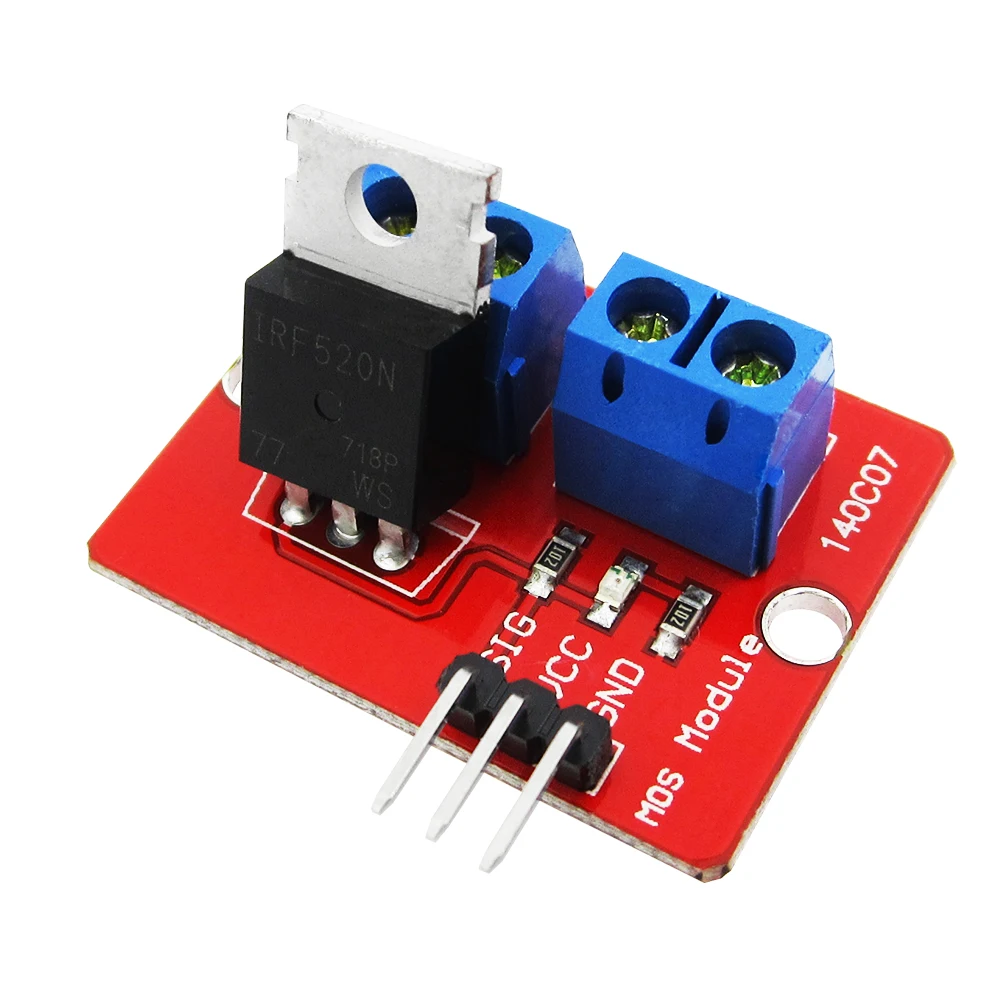 

5 шт. 0-24 В верхняя кнопка Mosfet IRF520 драйвер MOS модуль для MCU ARM