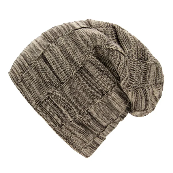 Xlamulu Skullies Beanies, вязаные шапки, зимние шапки для мужчин и женщин, шапочки, мешковатые мужские шапки, теплые шапки, модные толстые шапки Skullies - Цвет: khaki