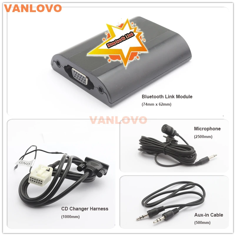 Автомобильный комплект с Bluetooth Link разъемом Aux и зарядным устройством USB для VW Sharan