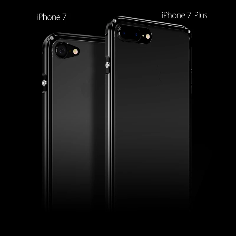 Тонкий чехол-бампер для iPhone 7, чехол с алюминиевой металлической рамкой, Пластиковая Задняя гибридная крышка для iPhone 7, 8 plus, Роскошный чехол, противоударный
