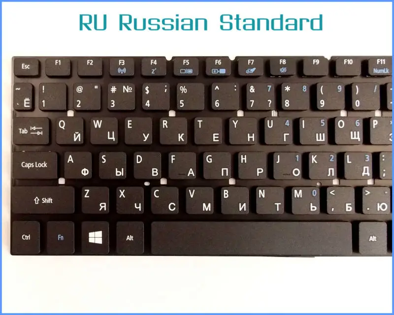 

Laptop Keyboard for Acer Aspire PK130IO1C00 MP-10K23U4-4421 KBI140A292 904QD07C1D MP-10K23U4-6982 Russian RU Version Black