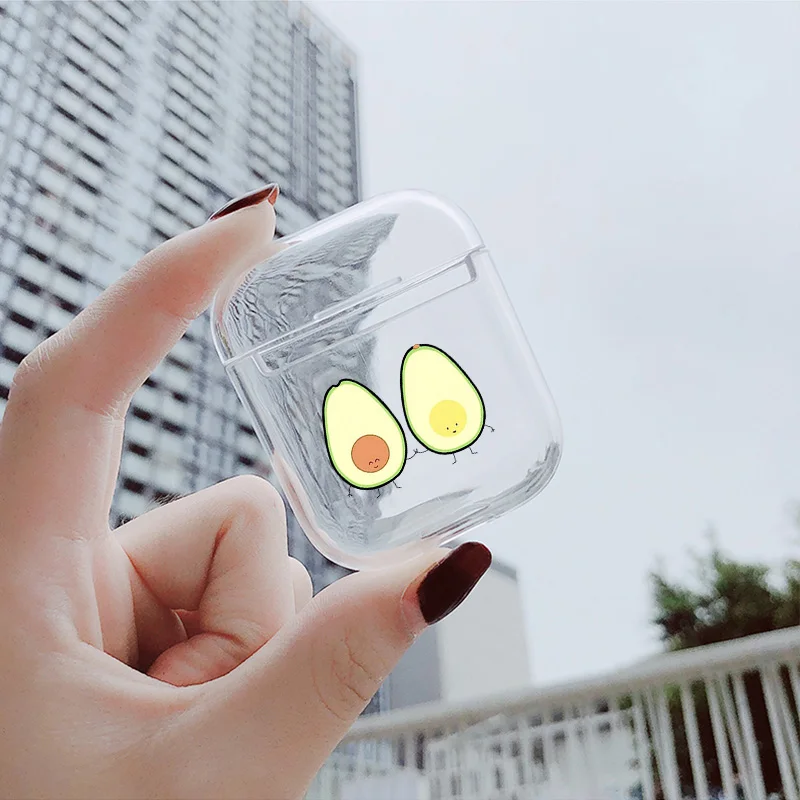 Мягкий чехол для Apple airpods, чехол, лето, фрукты, авокадо, беспроводной, Bluetooth, чехол для наушников Airpods, защитный чехол для наушников
