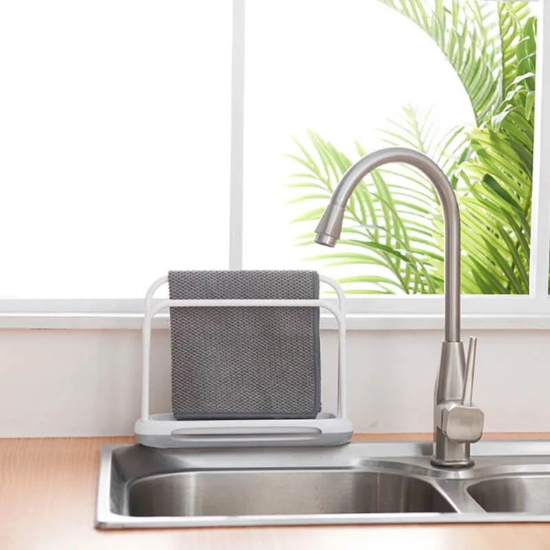 Кухонная полка для раковины сливная тряпичная стойка губка мыла хранения