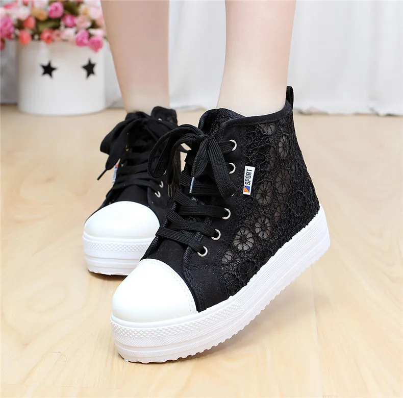 Женская обувь модная летняя повседневная женская с вырезами парусиновая дышащая