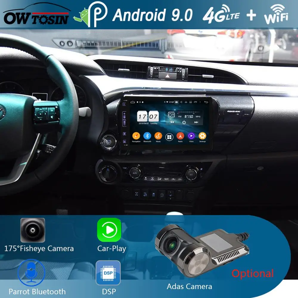 Автомобильный DVD плеер GPS навигатор экран 10 1 дюйма IPS 8 ядер 4 Гб ОЗУ 64 ПЗУ Android 9 0 для