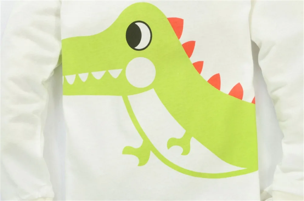 small shell 2016 autumn style children kids clothing sets baby girls clothes suits leisure wear Lovely dinosaur printing F0068 | Детская