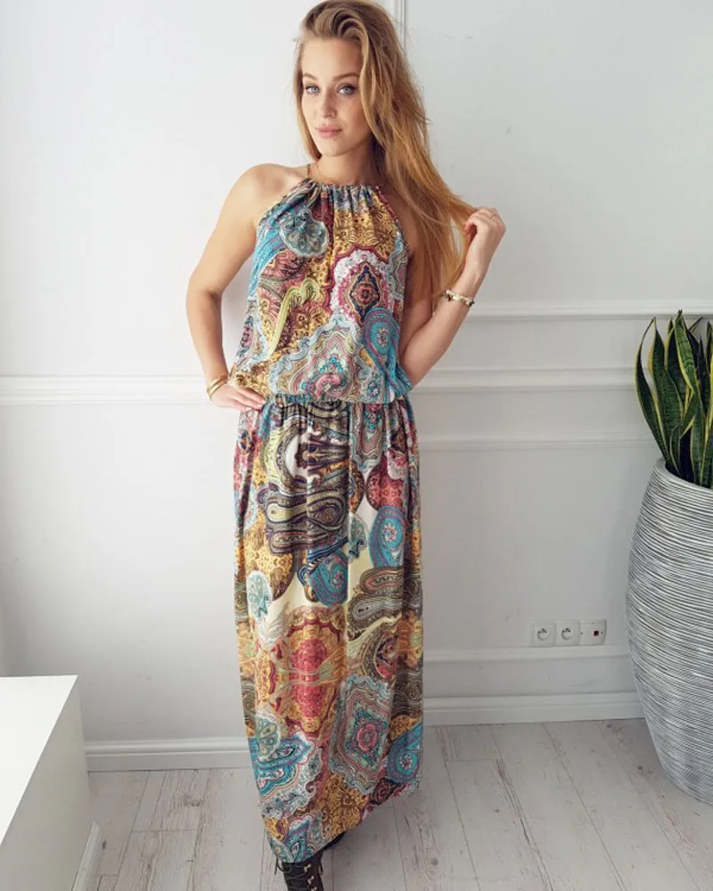 

Women's Floral Off-Shoulder Beach Party Maxi Dress for 2018-2020