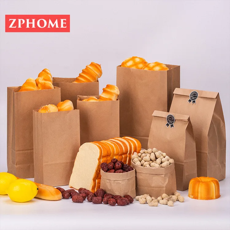 Пакеты из крафт бумаги 100 шт. маленькие подарочные пакеты для чая сэндвичей хлеба