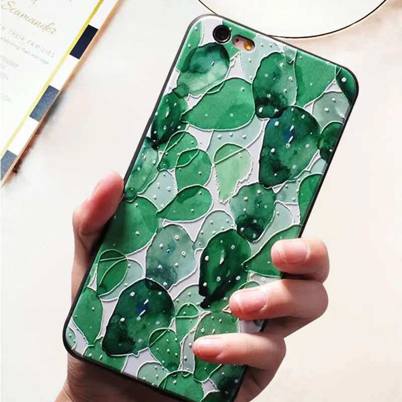 3D рельефный чехол s с зелеными листьями для Xiaomi 8 SE A1 TPU силиконовый мягкий Redmi 5A 4A 4X
