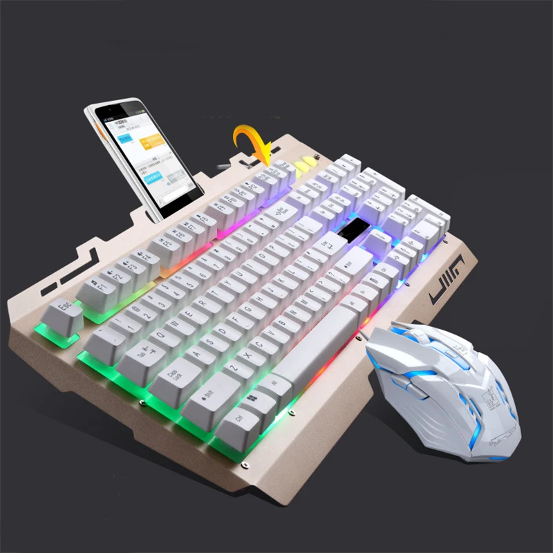 G700 Keyboard Set Игровая клавиатура и мышь комбо, проводная клавиатура с красочными огнями и мышь с 4 регулируемыми dpi для игр для ПК/ноутбука/MAC - Цвет: G700 Keyboard Set