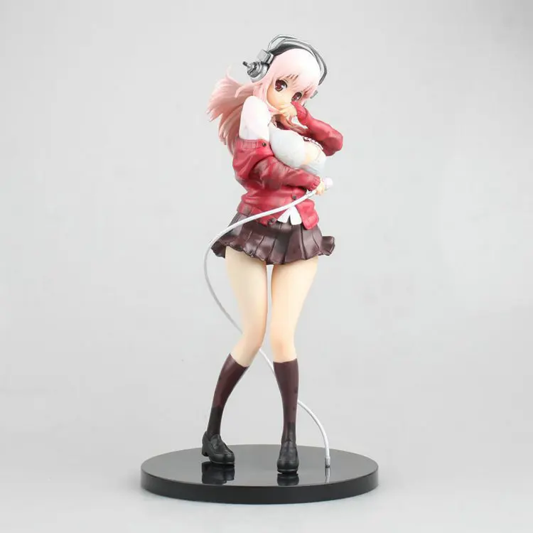 27 см Супер Sonico аниме статуя зимняя Ver ПВХ фигурка 3 вида цветов Сексуальная