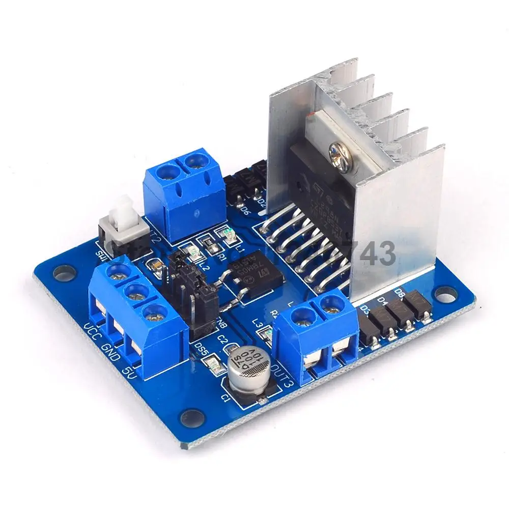Плата модуля драйвера двигателя шагового контроллера L298N двойной мост