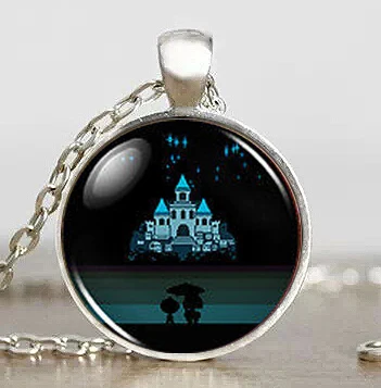 Игра в замок Undertale мужское модное ожерелье ручной работы латунная сталь кулон