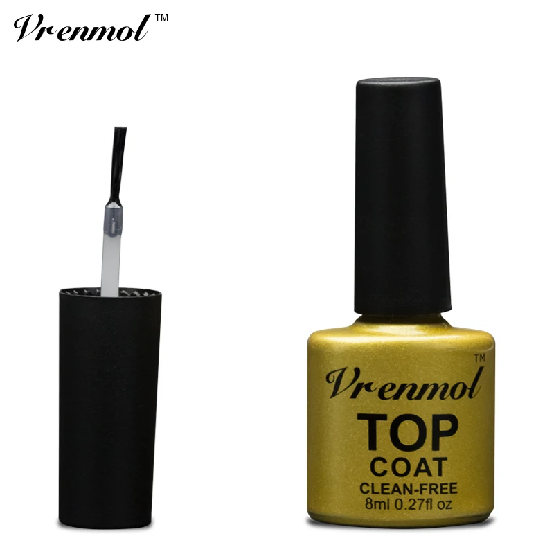 Верхнее покрытие Vrenmol + Базовое без очистки УФ лампа Гель лак для ногтей