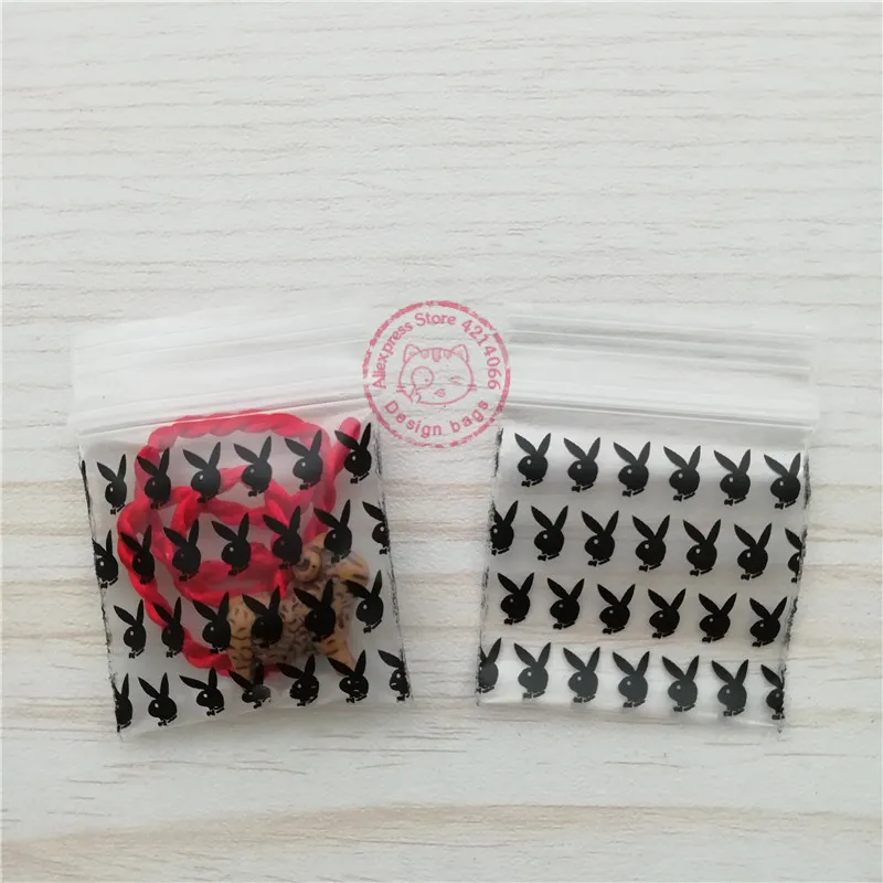 1515 Baggies Ziplock 100 Bags Bunny Rabbit Design Brand Plastic Poly Printed Bggies 1.5"x1.5"
