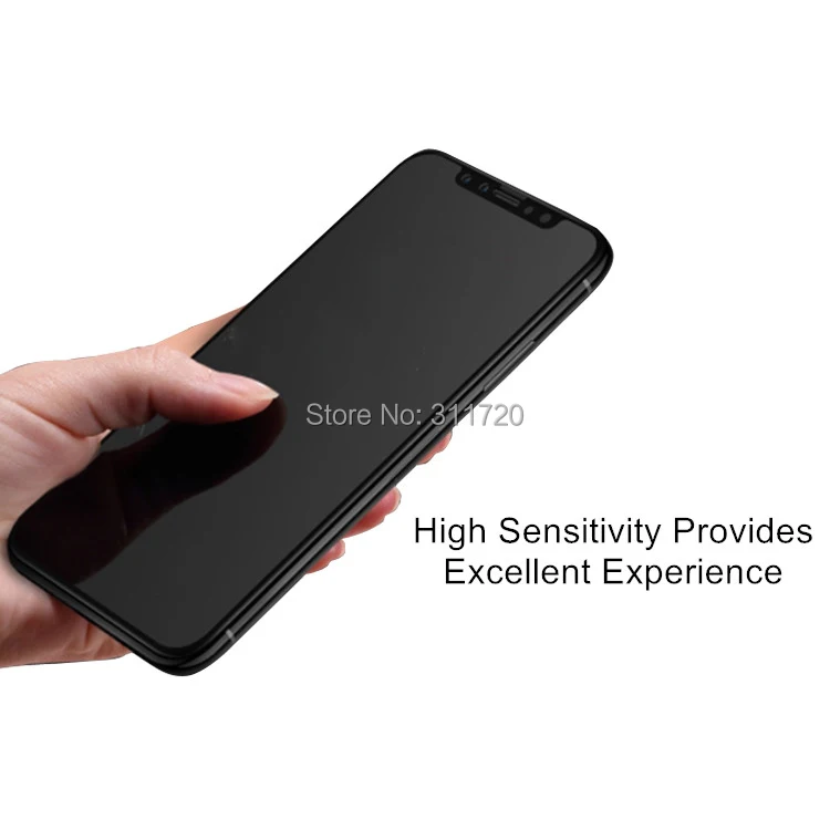 For Iphone XS Max XR X 2.5D Silk Print Full Cover Anti-spy Privacy Tempered Glass Screen Protector |