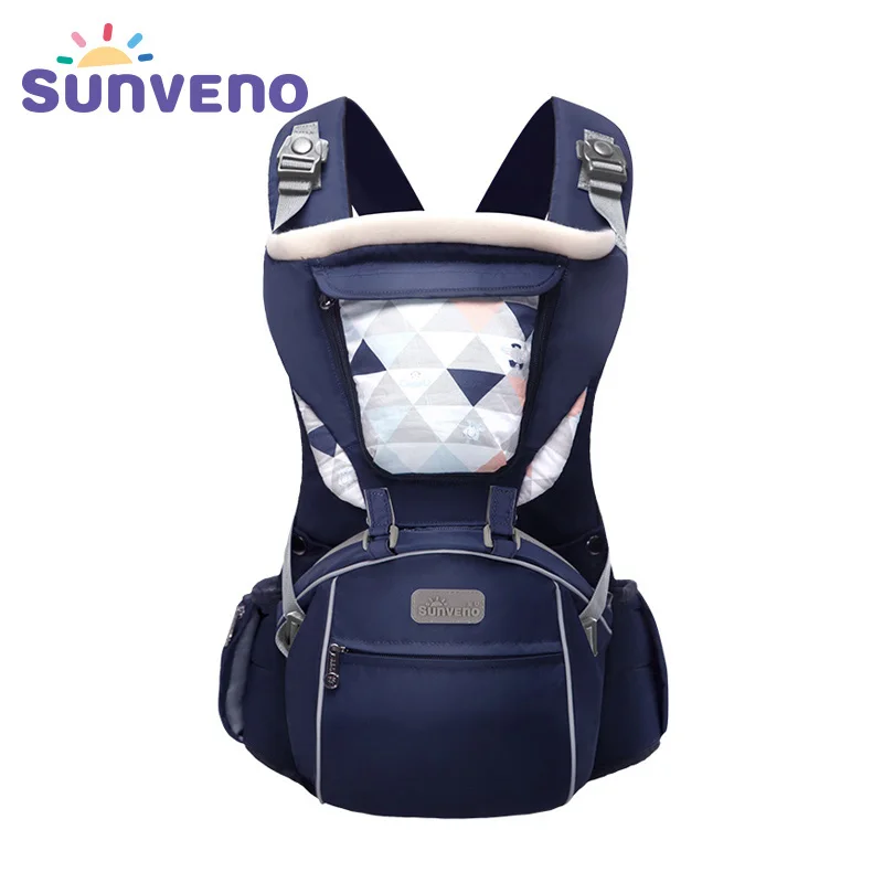 Navy Blue Sunveno Рюкзаки и Слинги Эргономичный Рюкзак Кенгуру Перевозчик Для 0-36 м Многофункциональный дышащий рюкзак- кенгуру Высокого Качества - Цвет: Navy Blue