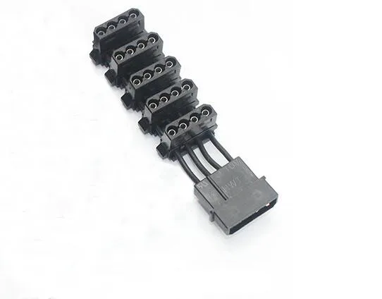 50 шт. чрезвычайно короткий ПК настольный компьютер 4Pin IDE Molex 1 до 5 сплиттер 18AWG