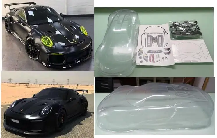 1/10 на дороге дрифт автомобиля прозрачный корпус с наклейкой для PPorsche 911 991 Carrera 4