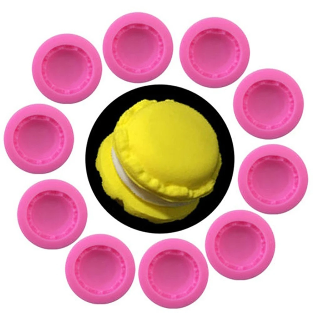 Random Color 3D Силиконовая формочка для макарун помадка торт Полимерная глина шоколадное Украшение DIY инструмент - Цвет: Random Color