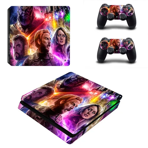 KYSP4S0906 Мстители Endgame Человек-паук PS4 тонкая кожа Наклейка виниловая для playstation 4 консоли и контроллеров PS4 тонкая кожа Наклейка - Цвет: KYSP4S0906