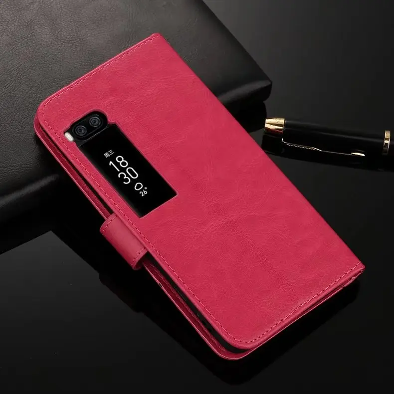 Rose Red Для Meizu Pro 7 чехол Роскошный флип-кошелек ретро из искусственной кожи чехол для Meizu Pro 7 Pro7 Pro 7 Plus чехол с функцией подставки держатель для карт - Цвет: Rose Red