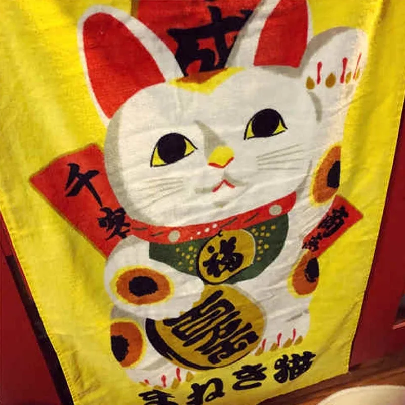 LDAJMW японский линия River Island страна поздравления Lucky Cat Ванна Полотенца