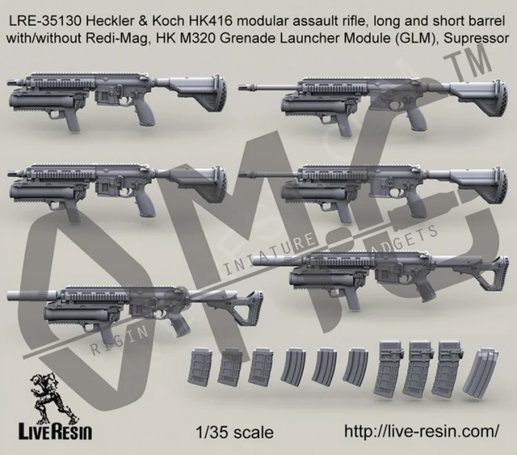 Модульная ударная винтовка hckler &amp Koch HK416 длинная и короткая ствол с Маг [набор