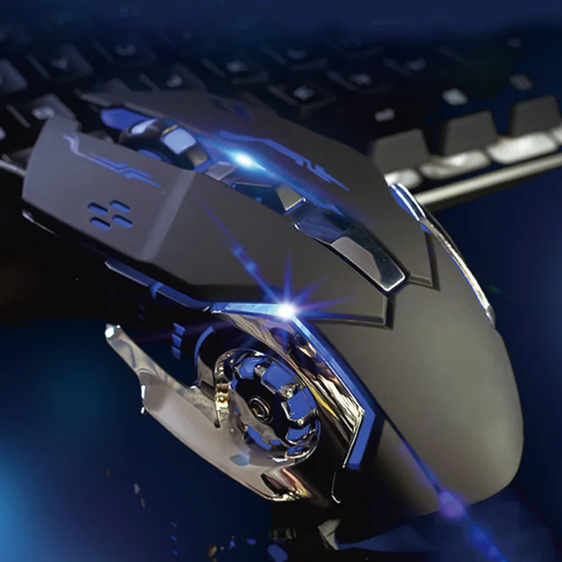 Basix Проводная игровая мышь USB silent 3200 точек/дюйм 6 кнопок оптическая геймер LED с