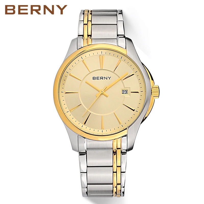 

Berny Watch for Men Quartz Wristwatches Sapphire Glass Butterfly Buckle Luxury Gift Relogio Masculino часы женские Waterproof