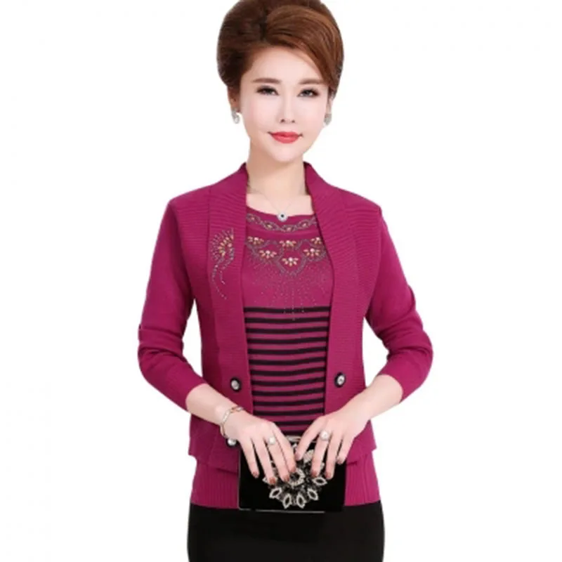 Осенний женский поддельный свитер из 2 предметов женские пуловеры с пайетками