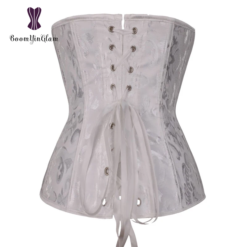 Высококачественный металлический жаккардовый корсет с зажимами для коррекции