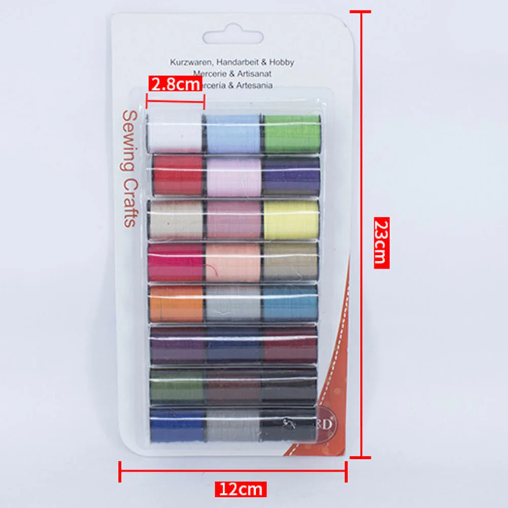 24 шт цвета тончайшая катушка с нитью ручная строчка универсальный набор швейная