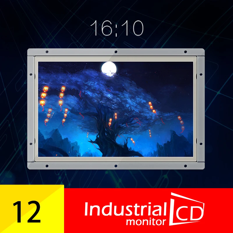 

Faismars 12.1 inch Industrial PC Desktop Led monitor 1280*800 open frame full View Angles IPS screen Dispaly BNC Inpout For PC