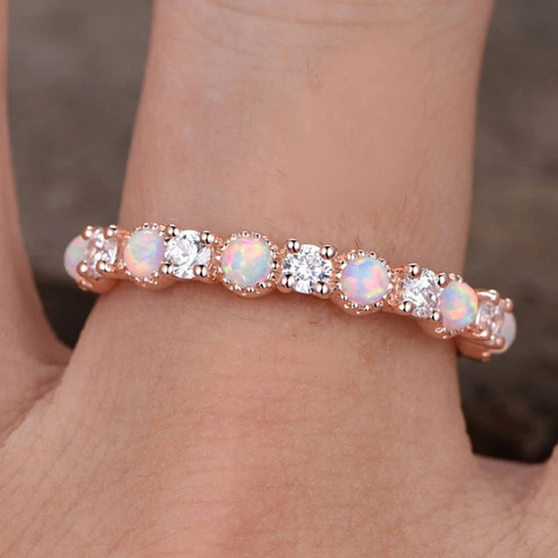 Опаловые кольца для женщин обручальное кольцо на палец вечность браслет невесты