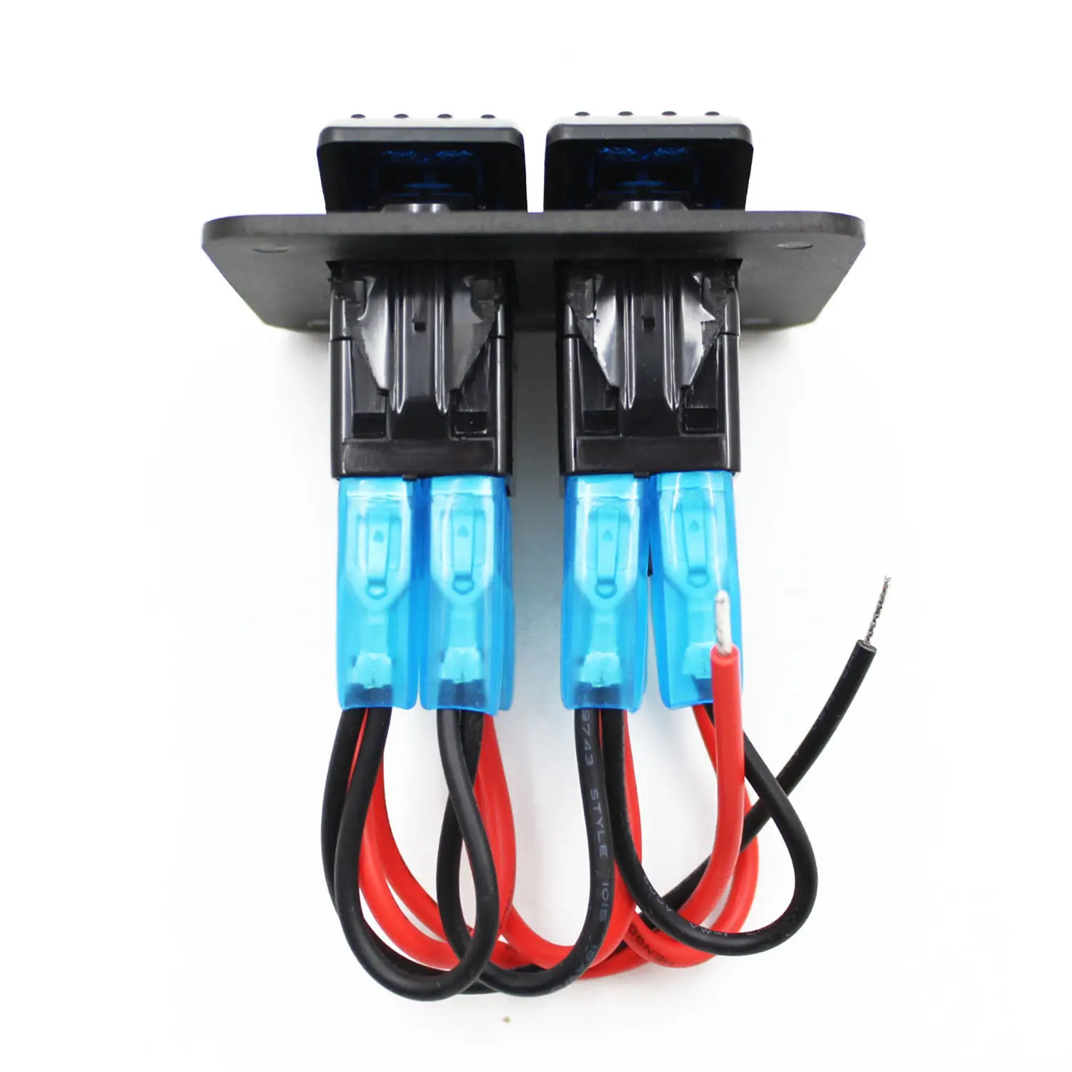 12V 24V 2 Gang синий кулисный переключатель Панель автомат защити цепи лодка морской