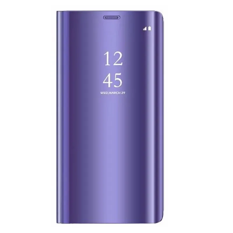 Purple Zeallion для самсунга Galaxy J5 J7 Note 4 J5 J7 Core роскошный откидной прозрачный зеркальный кожаный чехол-подставка с окошком - Цвет: Purple