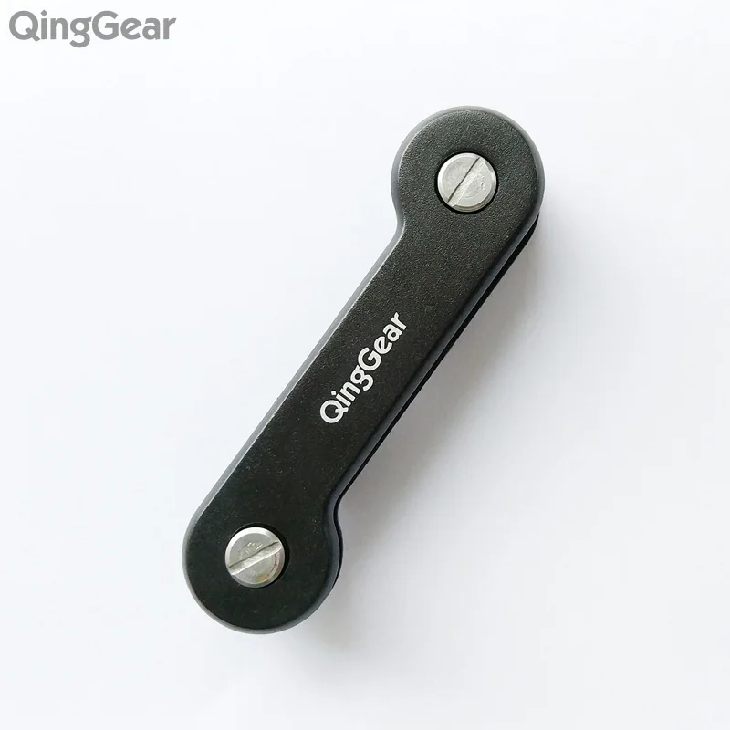 Black QingGear набор ручных инструментов, держатель для ключей, органайзер для ключей, карманный инструмент, организация с карманом, зажим, брелок - Цвет: Black