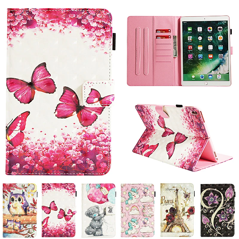 

HYYGEDeal ударопрочный чехол-книжка из искусственной кожи с рисунком бабочки для Apple ipad air 10,5 дюйма 2019/ipad pro 10,5 2017