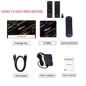 H96 MAX Plus Android 8,1 4G 32G 64G набор топ cajas 4 K Ultra HD H.265 inteligente caja de tv USB 3,0 двойной Wifi 2,4/5,0G reproduct - Цвет: 16gb with mx3