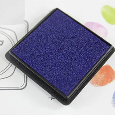 07 Dark blue 4 см квадратный чистый цвет чернильный коврик мини губка Сделай Сам штамп чернильный коврик канцелярские товары школьные принадлежности - Цвет: 07 Dark blue