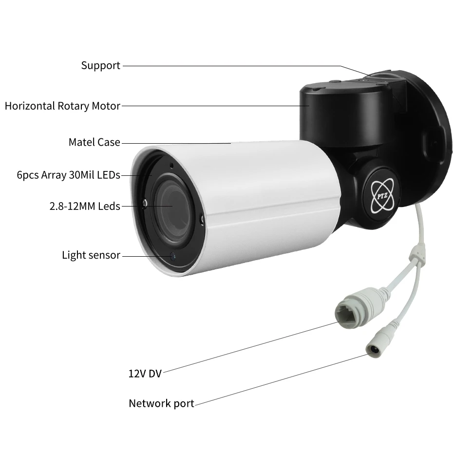 ZSVEDIO наблюдения Системы безопасности IP Камера 4CH H.265 PTZ 5.0MP POE 4X зум NVR комплект