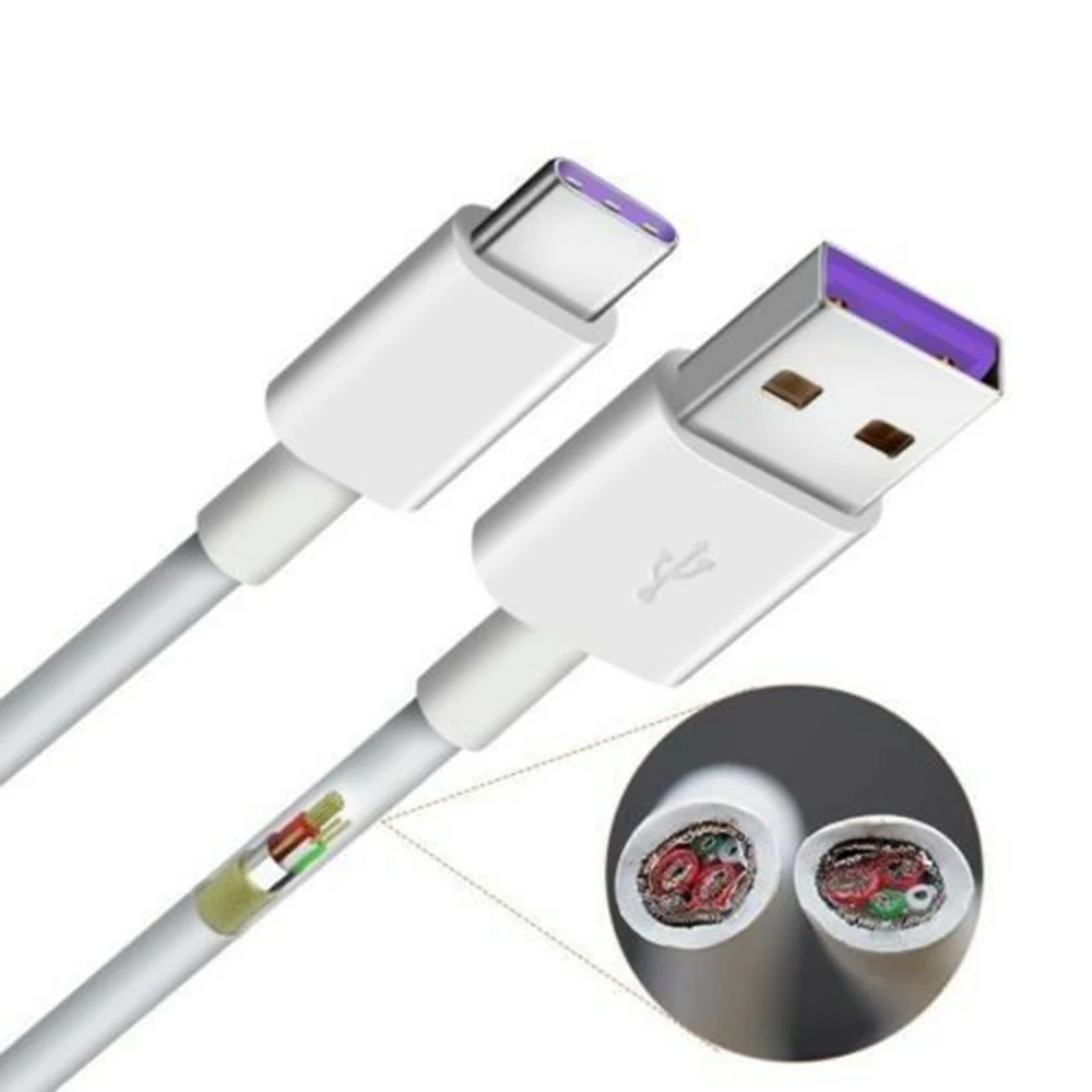 Supercharge USB Type C зарядное устройство для Huawei P30 Pro Xiaomi 9 MIX 3 смартфона 1 м/2 м Быстрая